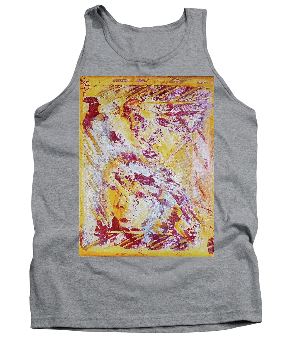 Myth Tank Top featuring the painting Till We Have Faces by Bruce Ben Pope