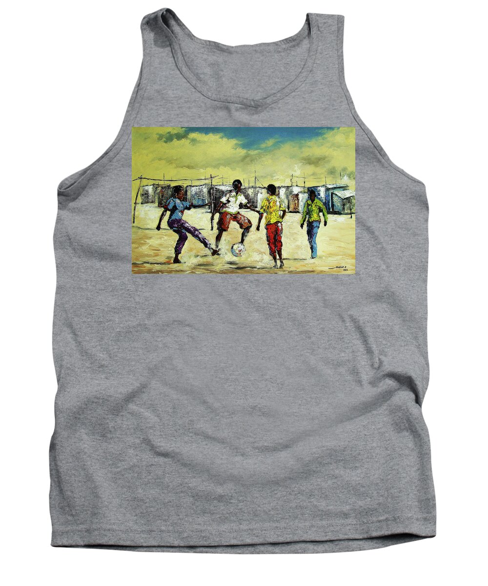  Tank Top featuring the painting Tomorrow's Dreams by Berthold Moyo