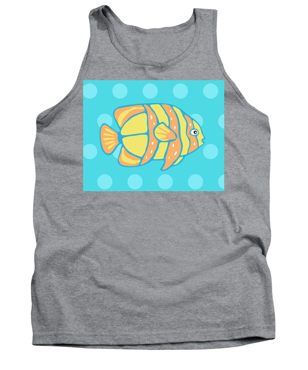 Fish Tank Top featuring the painting Too Cool For School I by Nikita Coulombe