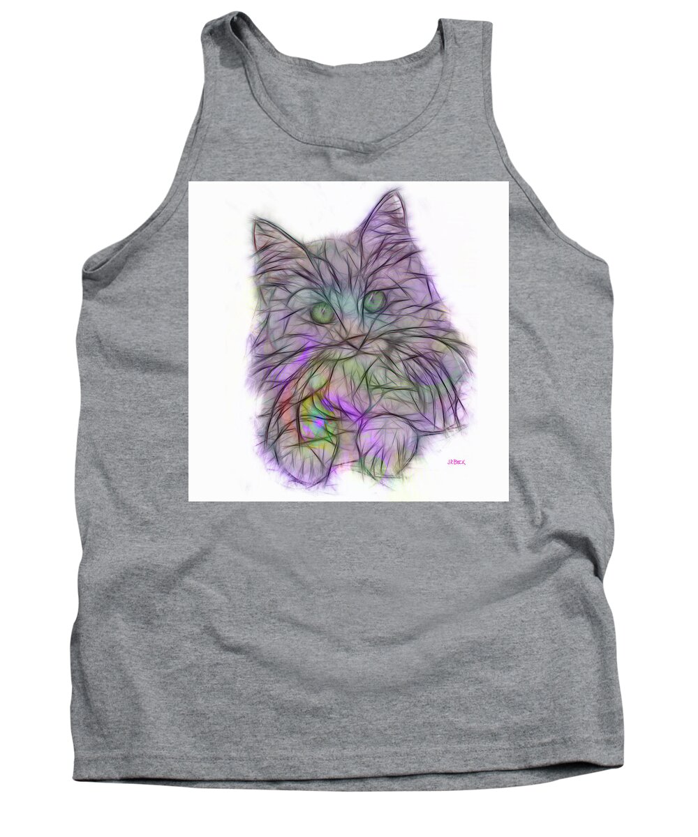 Cats Tank Top featuring the digital art Too Cute - Square Version by Studio B Prints
