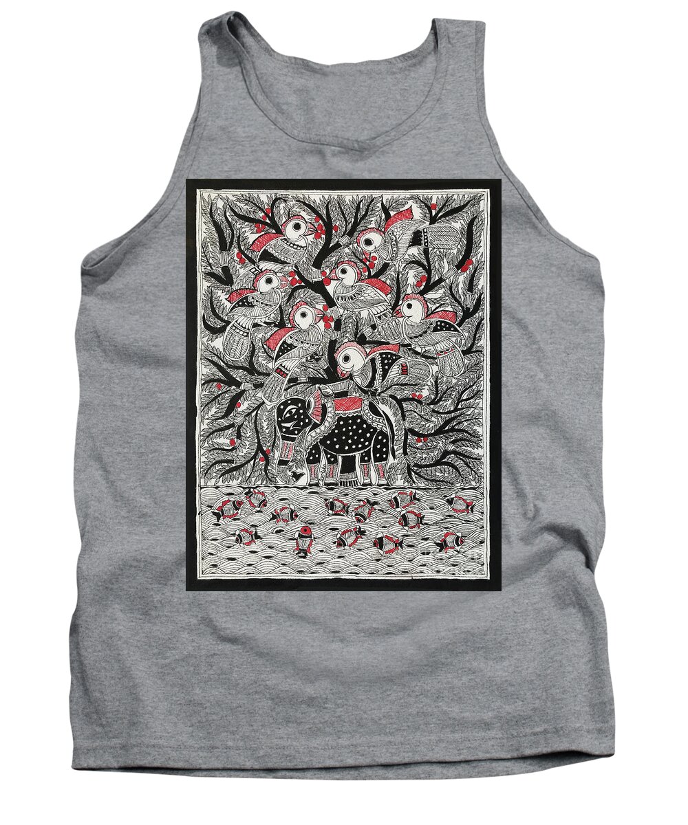  Tank Top featuring the painting Tree of life by Jyotika Shroff