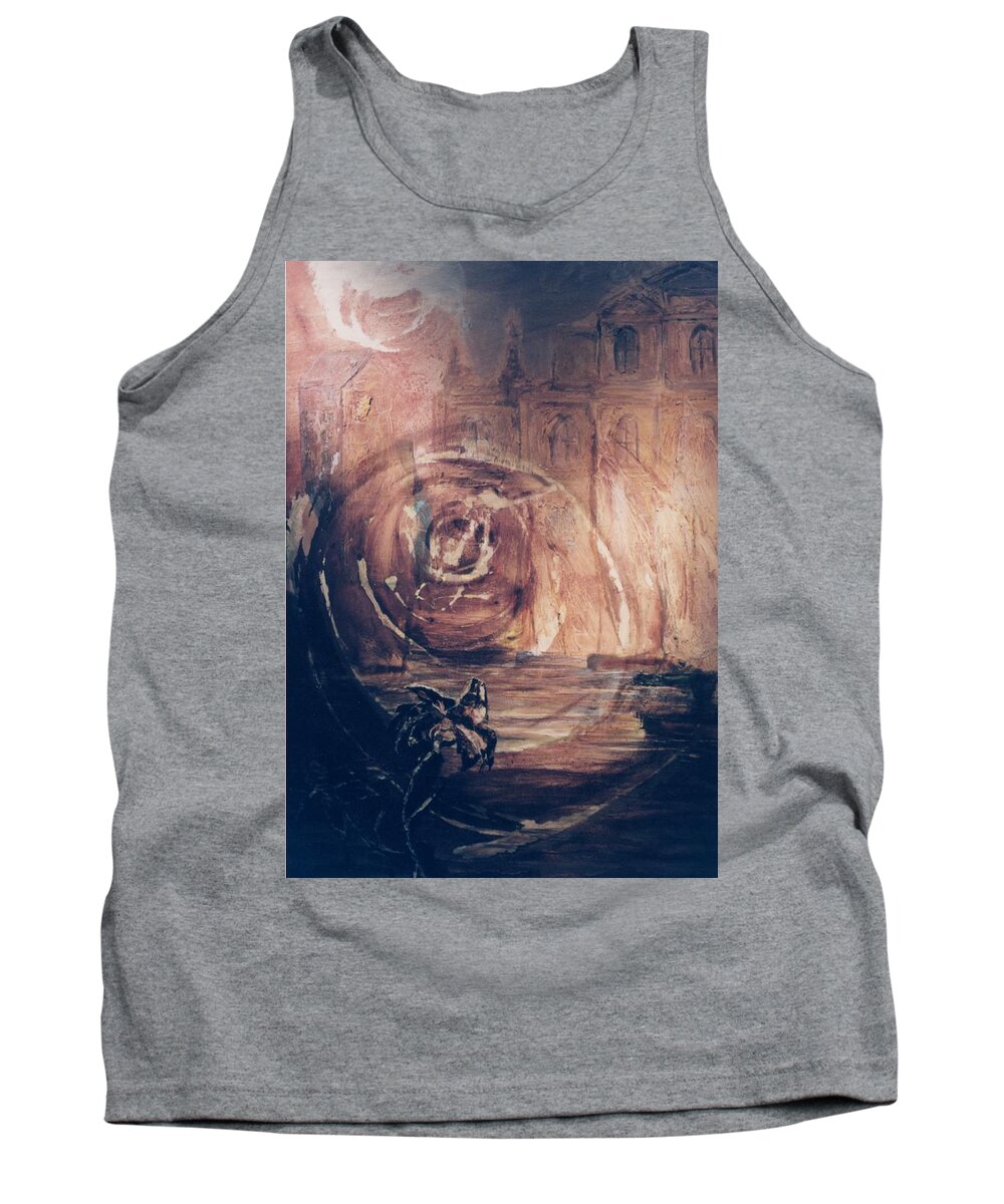 Oil On Canvas Tank Top featuring the painting Tuscan Landscape by Todd Krasovetz