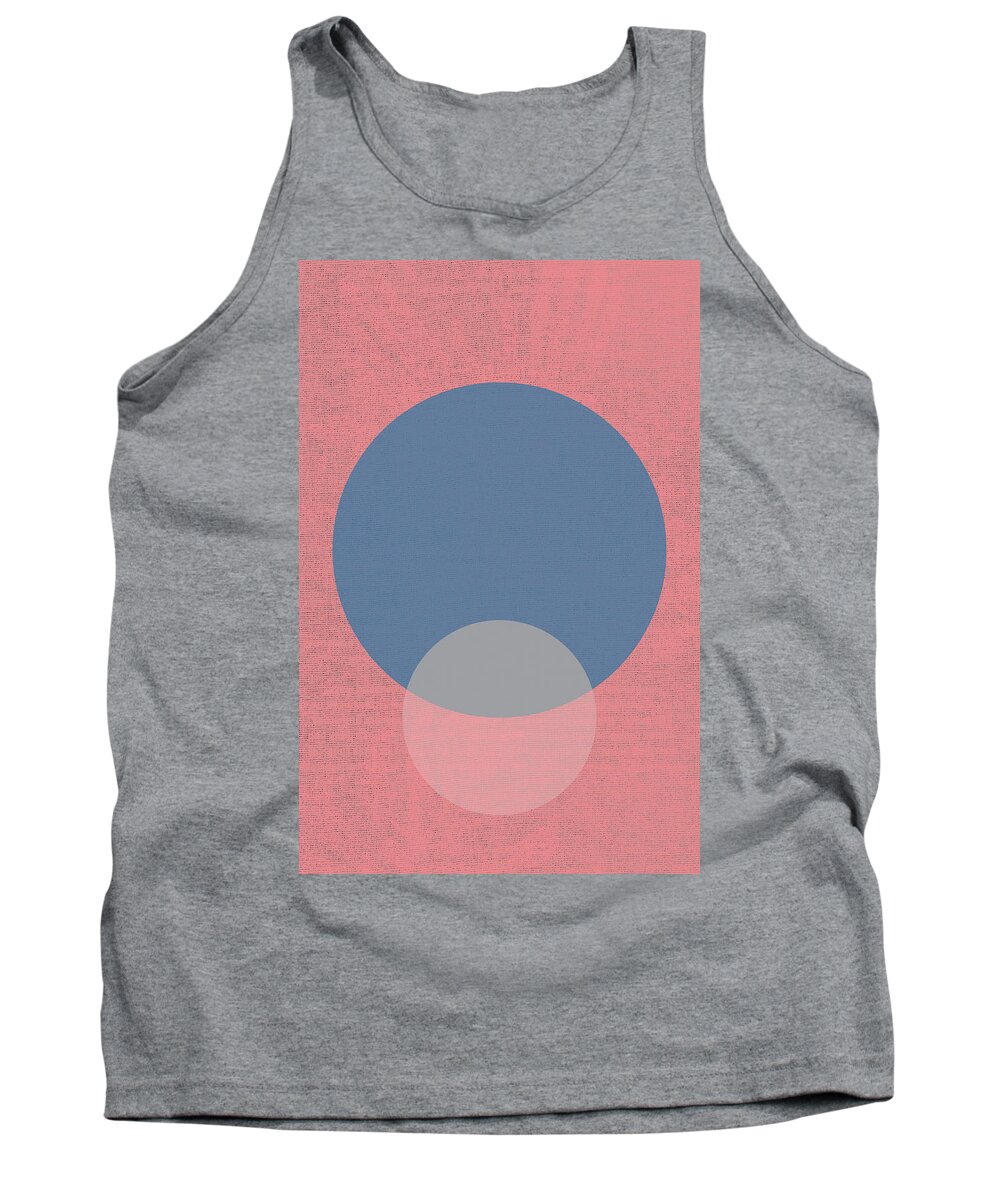 Minimal Tank Top featuring the photograph Two Circles Pink Abstract by Eena Bo