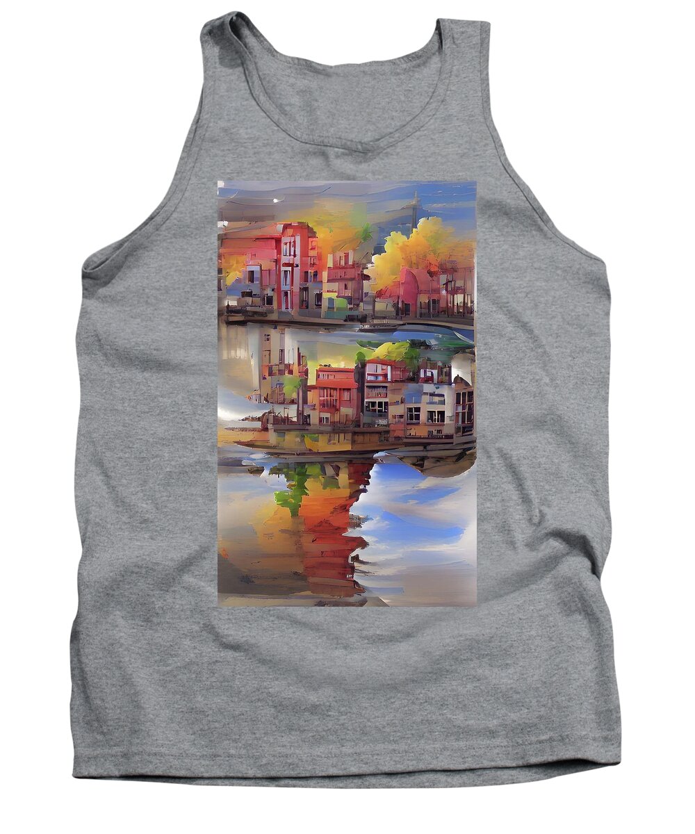 Tank Top featuring the digital art TwoTown by Rod Turner