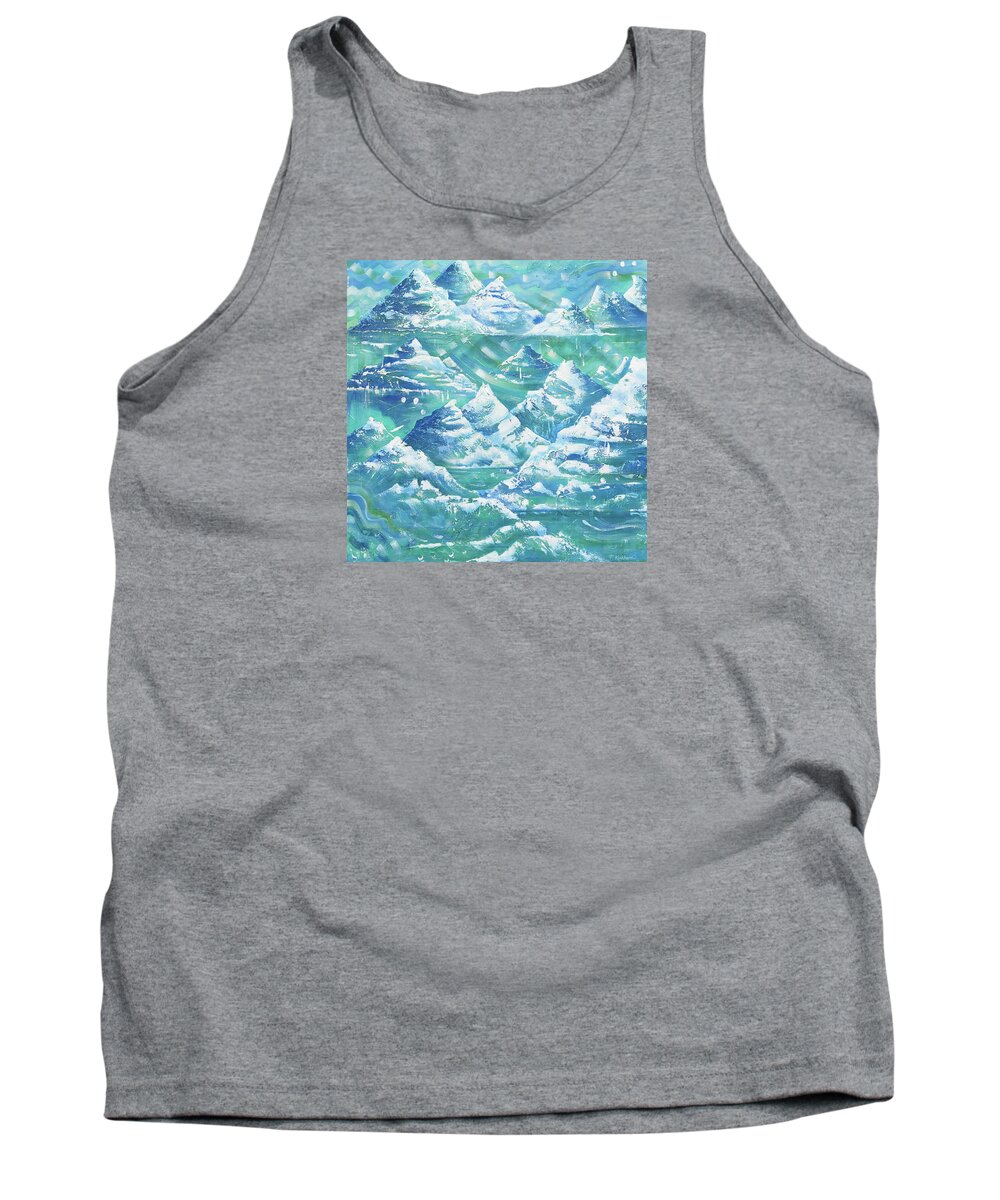 Mountains Tank Top featuring the painting Ultimate High by Pamela Kirkham