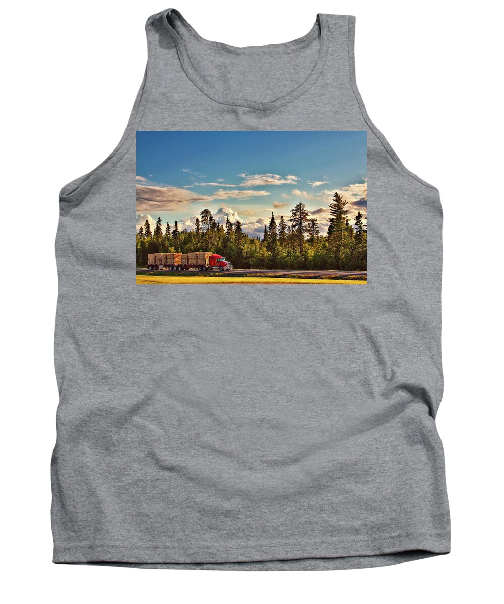 Truck Tank Top featuring the photograph Under the big Canadian sky by Tatiana Travelways