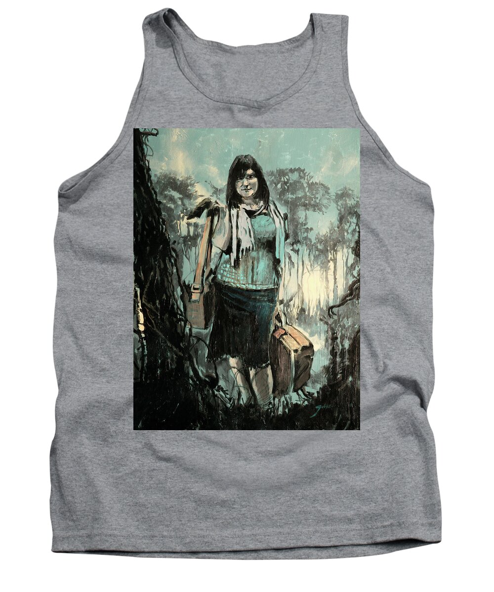 Travel Tank Top featuring the painting Unexpected voyage by Sv Bell