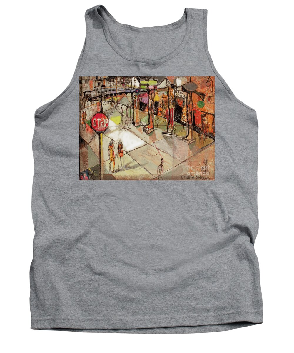 Union Station Tank Top featuring the painting Union Station by Cherie Salerno
