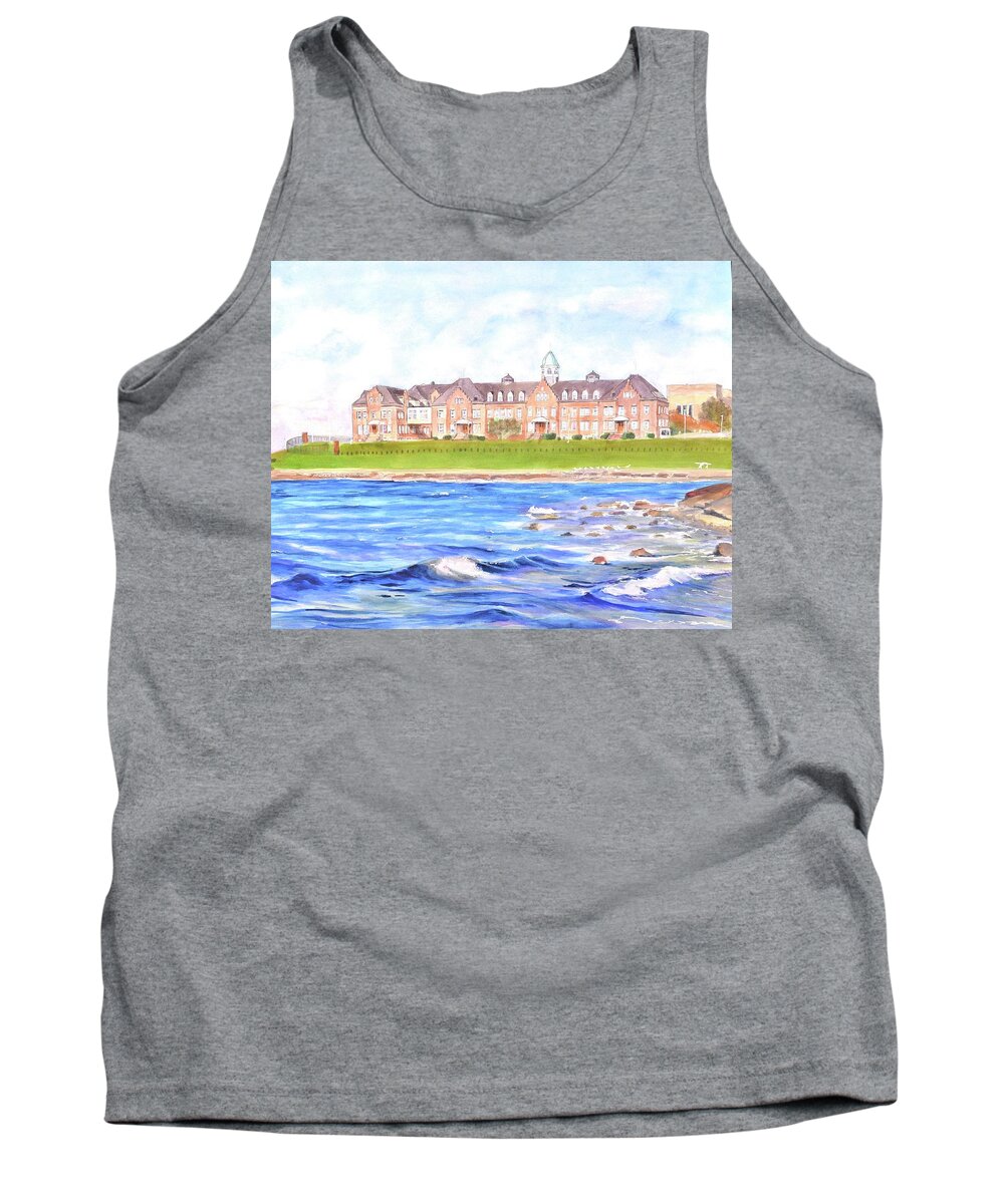 Us Naval War College Tank Top featuring the painting US Naval War College Newport RI by Patty Kay Hall