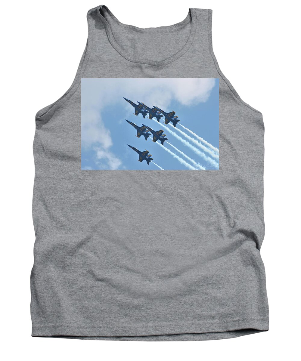 United States Tank Top featuring the photograph US Navy Blue Angels by Robert Banach