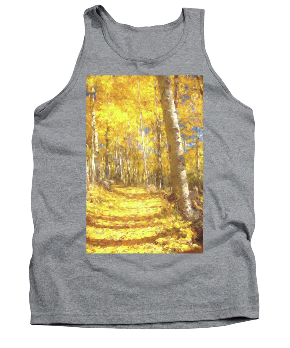 Autumn Leaves Tank Top featuring the photograph Utah Gold by Rebecca Herranen