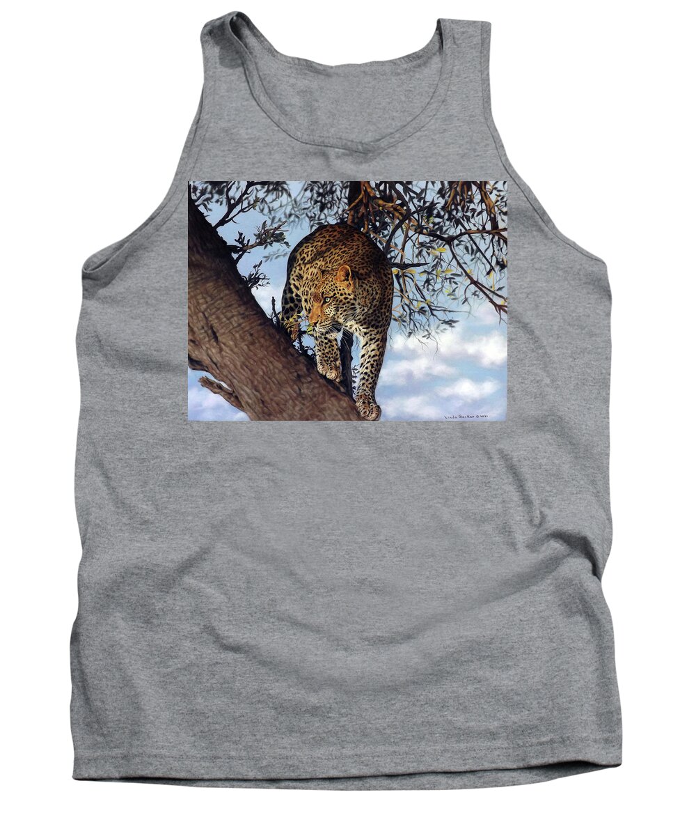 Animal Tank Top featuring the painting Vigilance by Linda Becker