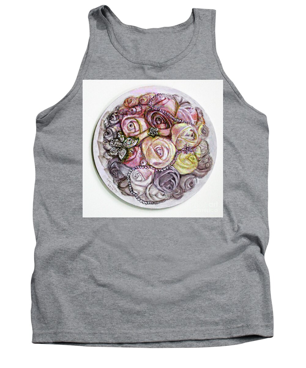 Flowers Tank Top featuring the painting Vintage Bouquet by Lyric Lucas