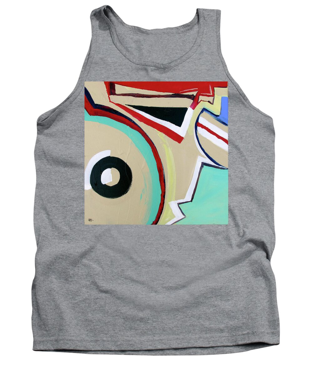 Vintage Record Tank Top featuring the painting Vintage Record by John Gholson