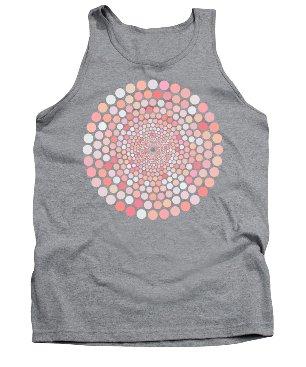  Tank Top featuring the painting Vortex Circle - Pink by Hailey E Herrera