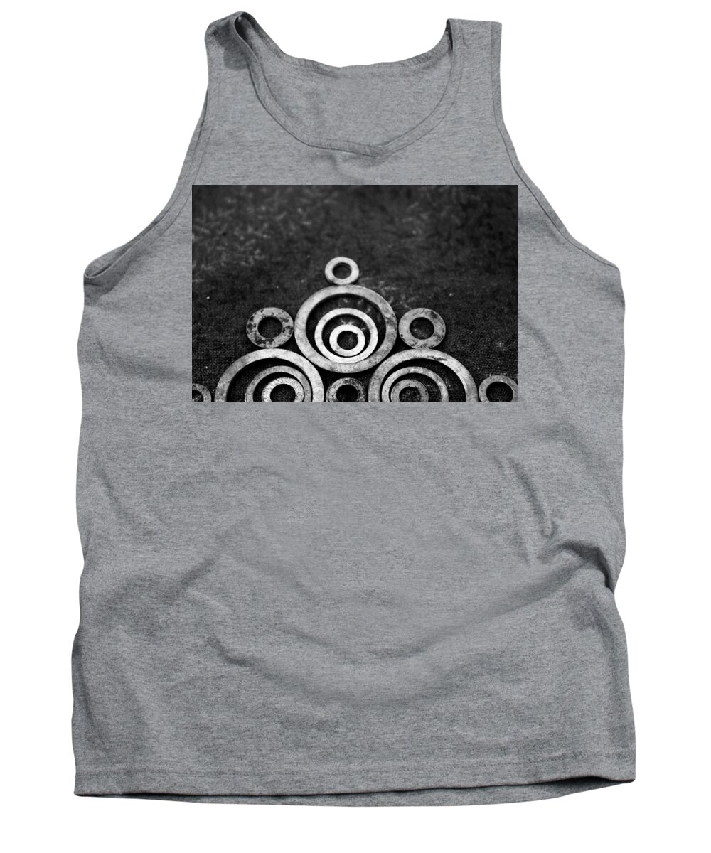 Washers Tank Top featuring the photograph Washers in Black and White by W Craig Photography