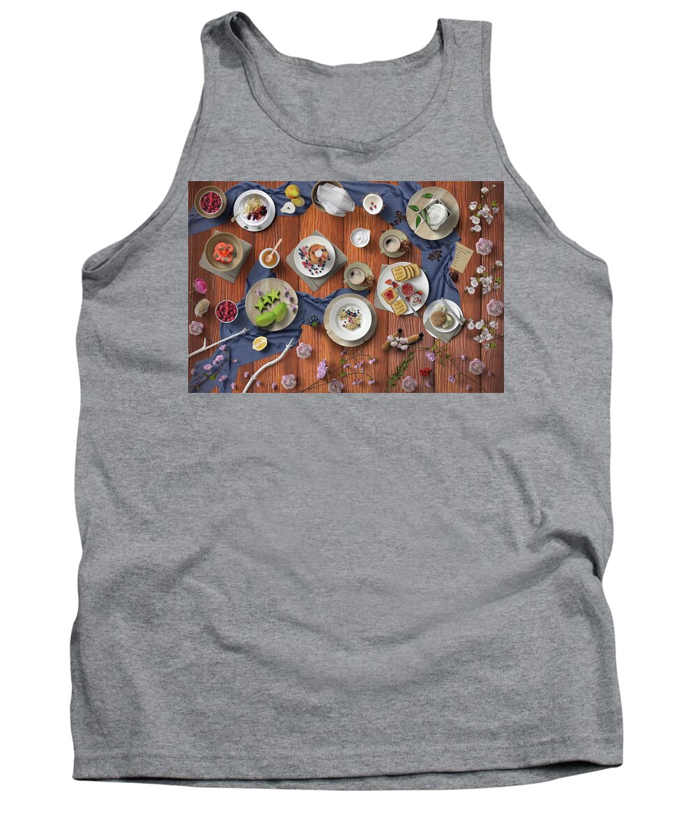 Toast Tank Top featuring the photograph Welcome To My Healthy And Delicious Breakfast Table by Johanna Hurmerinta