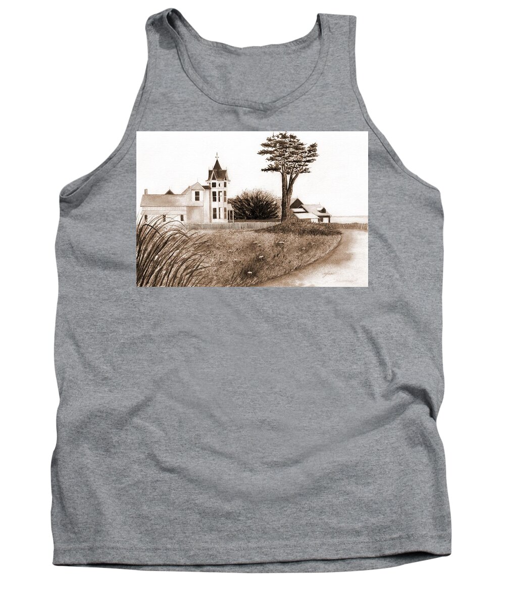 Westport Ca. Structural Tank Top featuring the painting Westport, Ca. by John Glass