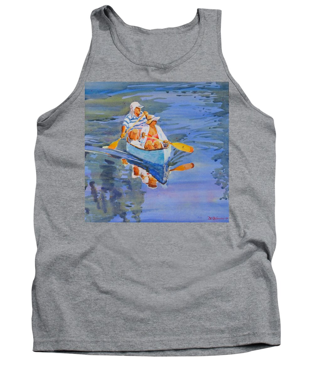 Summer Tank Top featuring the painting What Do You See? by David Gilmore