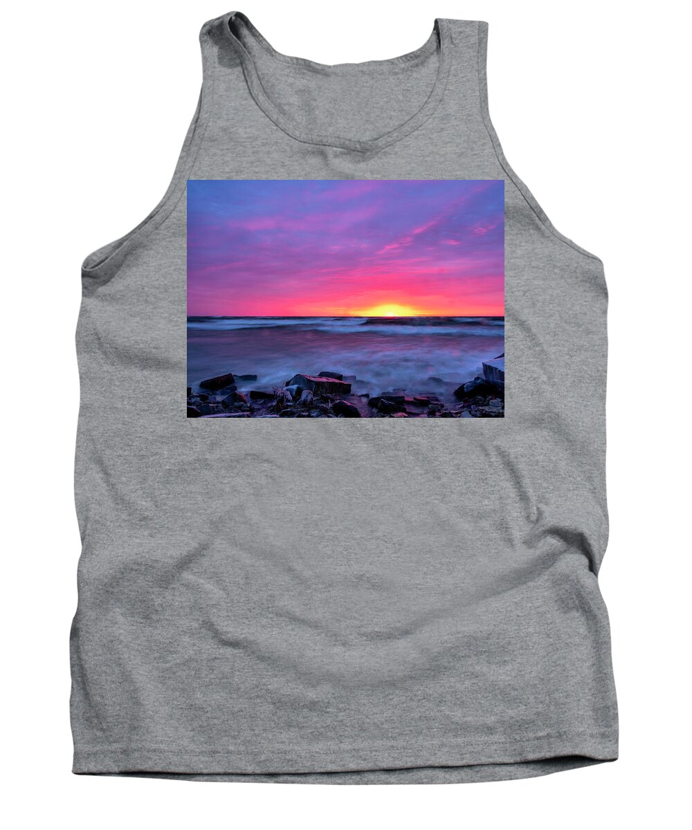 Bradford Beach Tank Top featuring the photograph While you were driving to work by Kristine Hinrichs