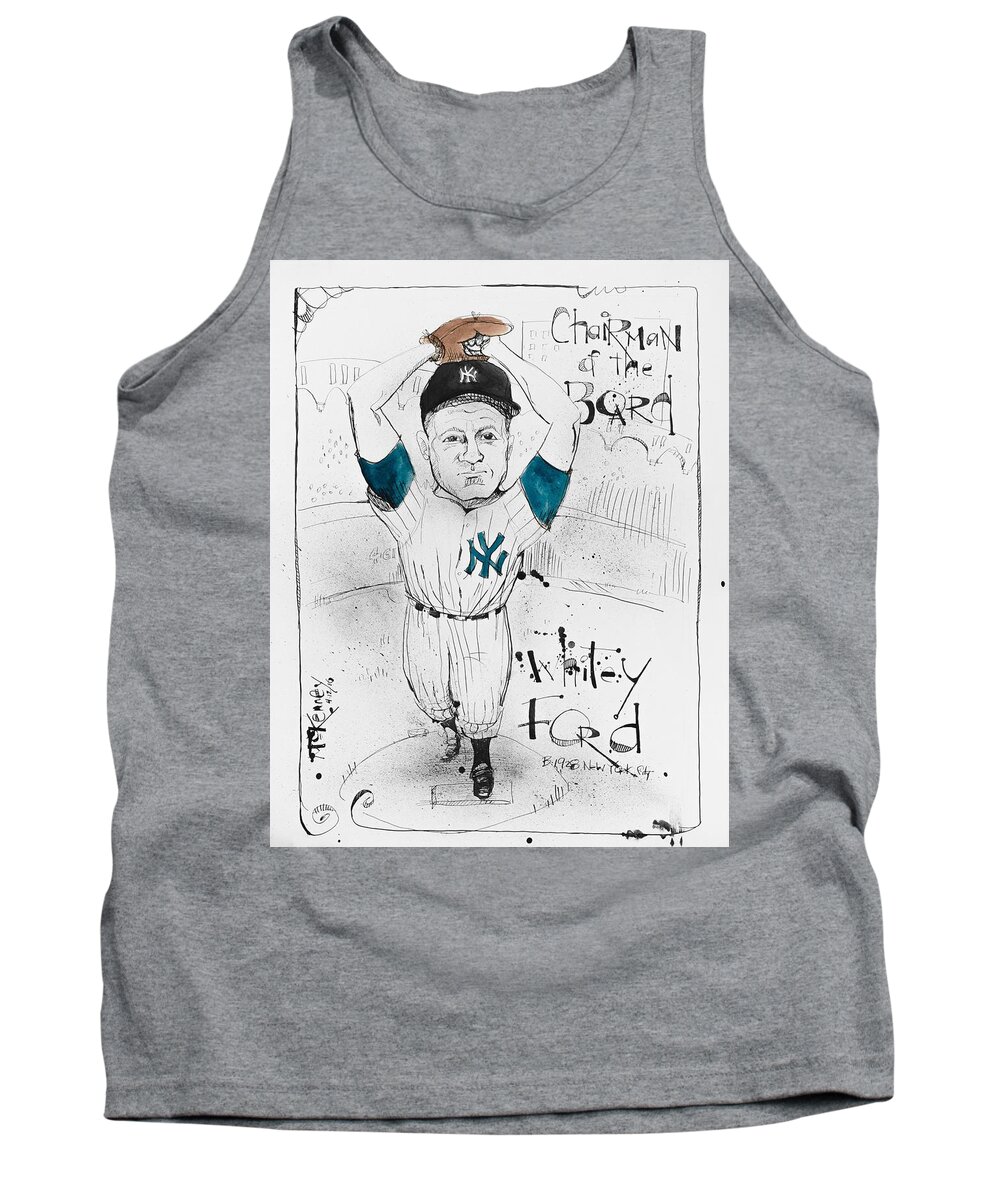  Tank Top featuring the photograph Whitey Ford by Phil Mckenney