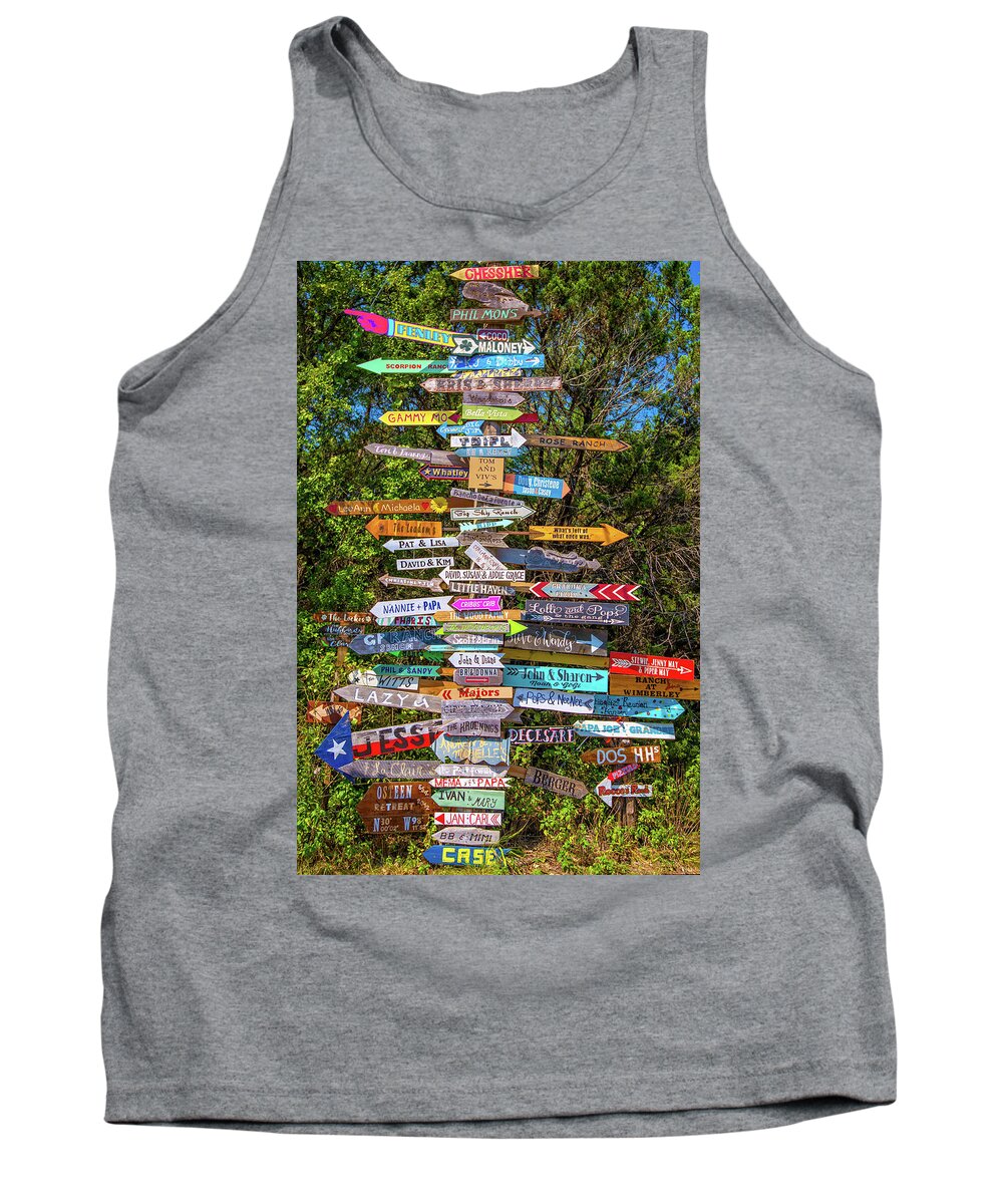 Texas Hill Country Tank Top featuring the photograph Who What Where by Lynn Bauer