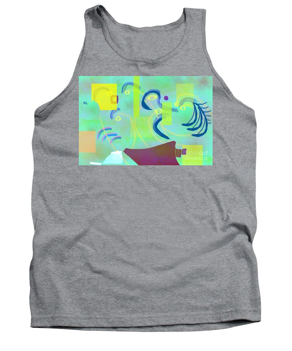 Abstract Art Tank Top featuring the digital art Why Are You Not Dancing by Jeremiah Ray