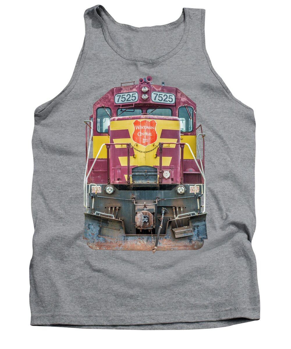 Railroad Tank Top featuring the photograph Wisconsin Central SD45 by Enzwell Designs