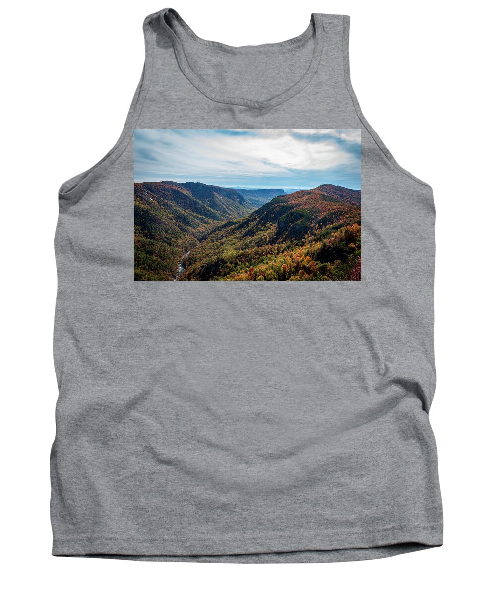 Brown Tank Top featuring the photograph Wiseman's View by Cynthia Clark