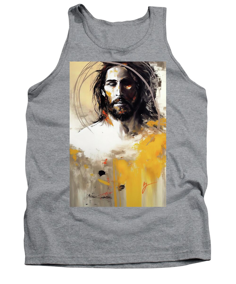 With His Stripes We Are Healed Tank Top featuring the painting With His Stripes We Are Healed by Greg Collins