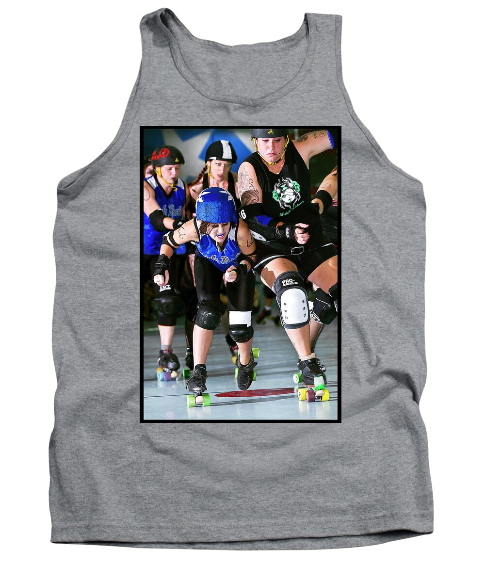 Roller Derby Tank Top featuring the photograph Women Who Fly #11 by Christopher W Weeks