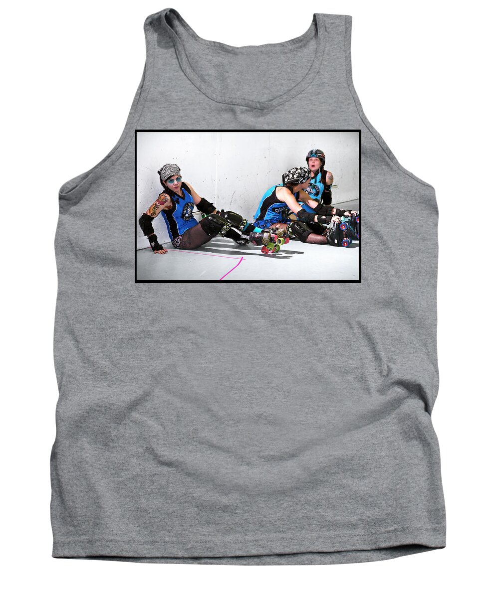 Roller Derby Tank Top featuring the photograph Women Who Fly #18 by Christopher W Weeks