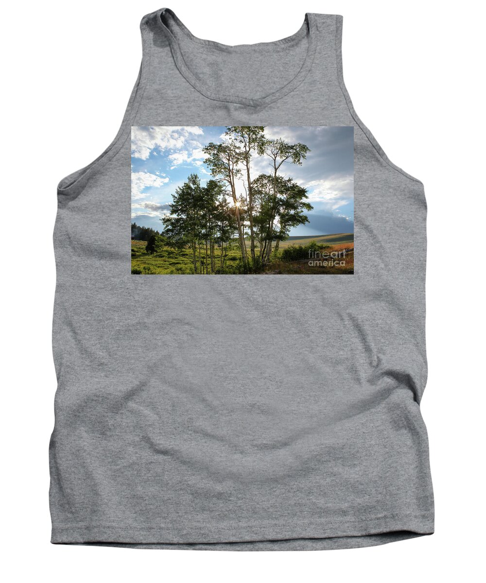 Wyoming Tank Top featuring the photograph Wyoming Star by Diane Bohna