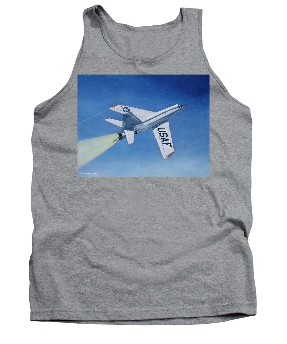 Aviation Art Tank Top featuring the painting X-2 by Douglas Castleman
