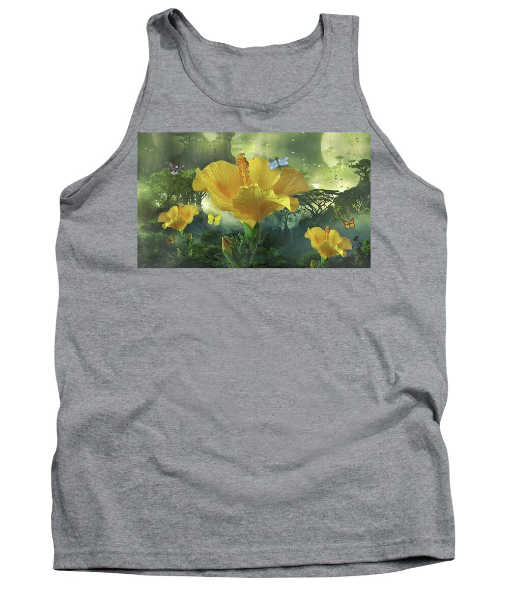 Blumen Tank Top featuring the photograph Yello-Flowers by Manfred Lutzius