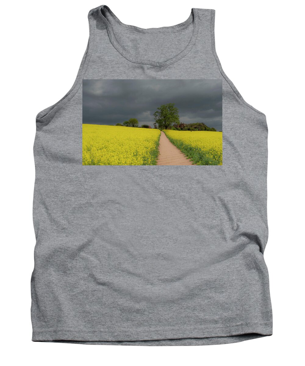 Landscape Tank Top featuring the photograph Yellow ocean 1 by Remigiusz MARCZAK