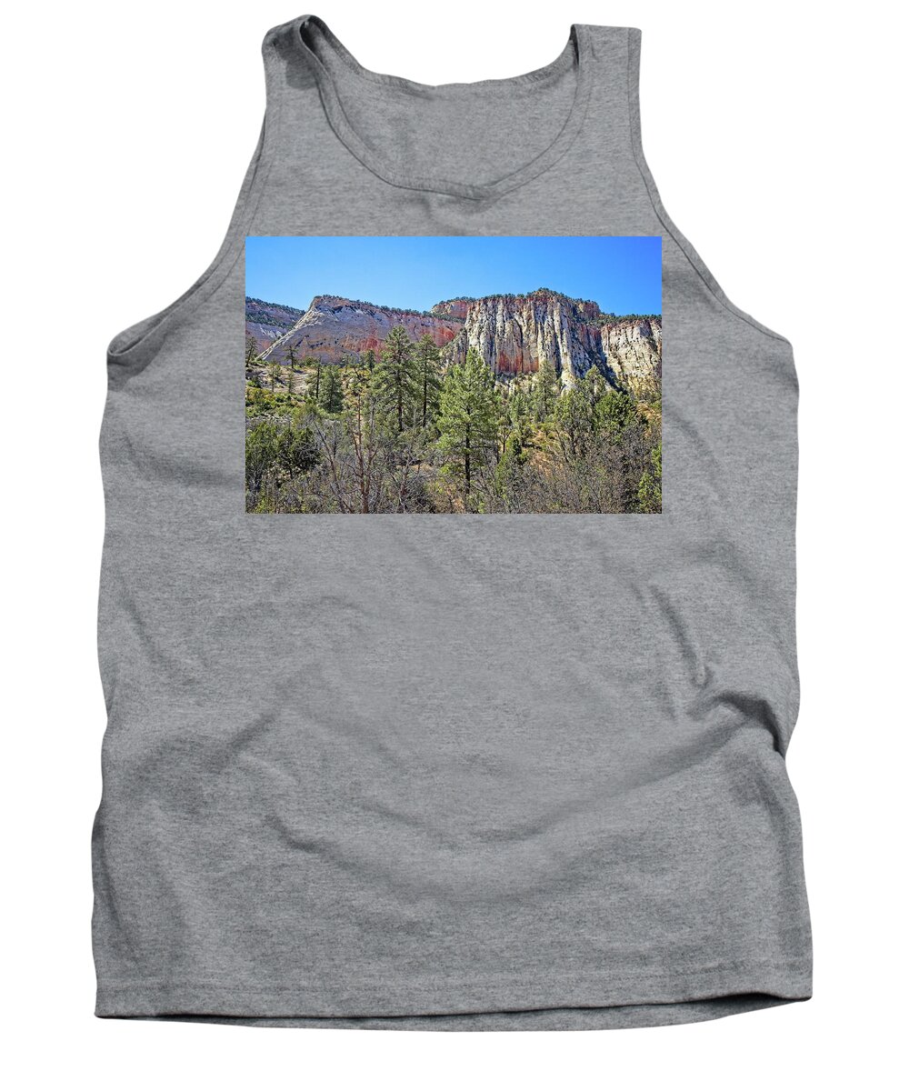 Nature Tank Top featuring the photograph Zion's Spectacular Cliffs by Ronald Lutz