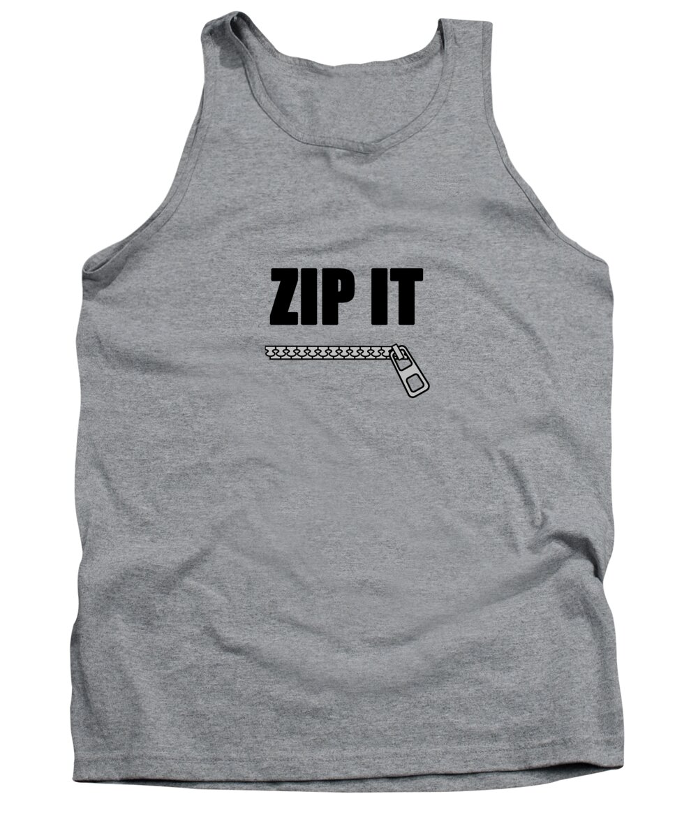 Zip It Tank Top featuring the digital art Zip It by Az Jackson