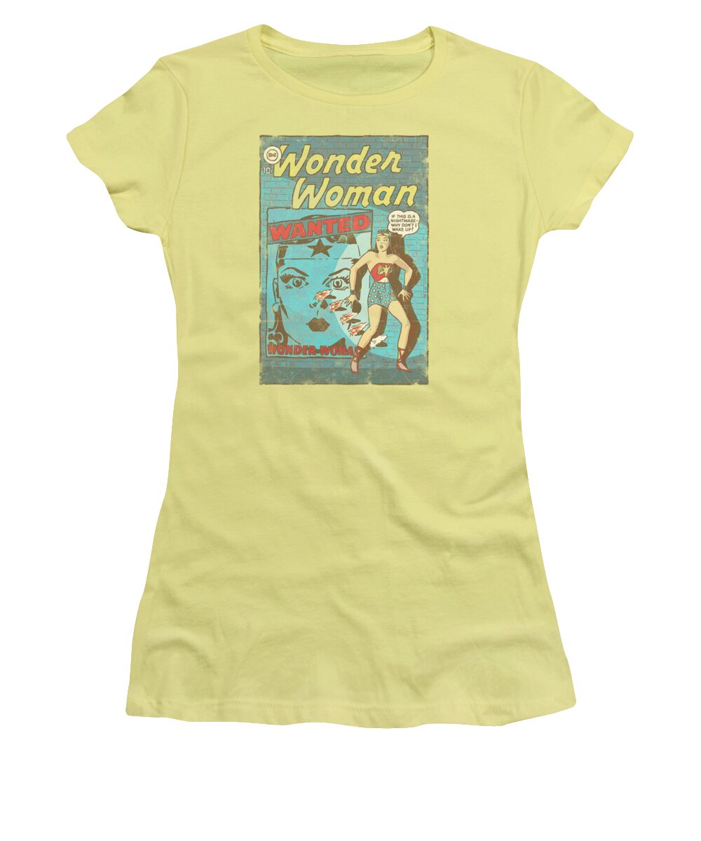 Dc Comics Women's T-Shirt featuring the digital art Dc - Ww Wanted by Brand A