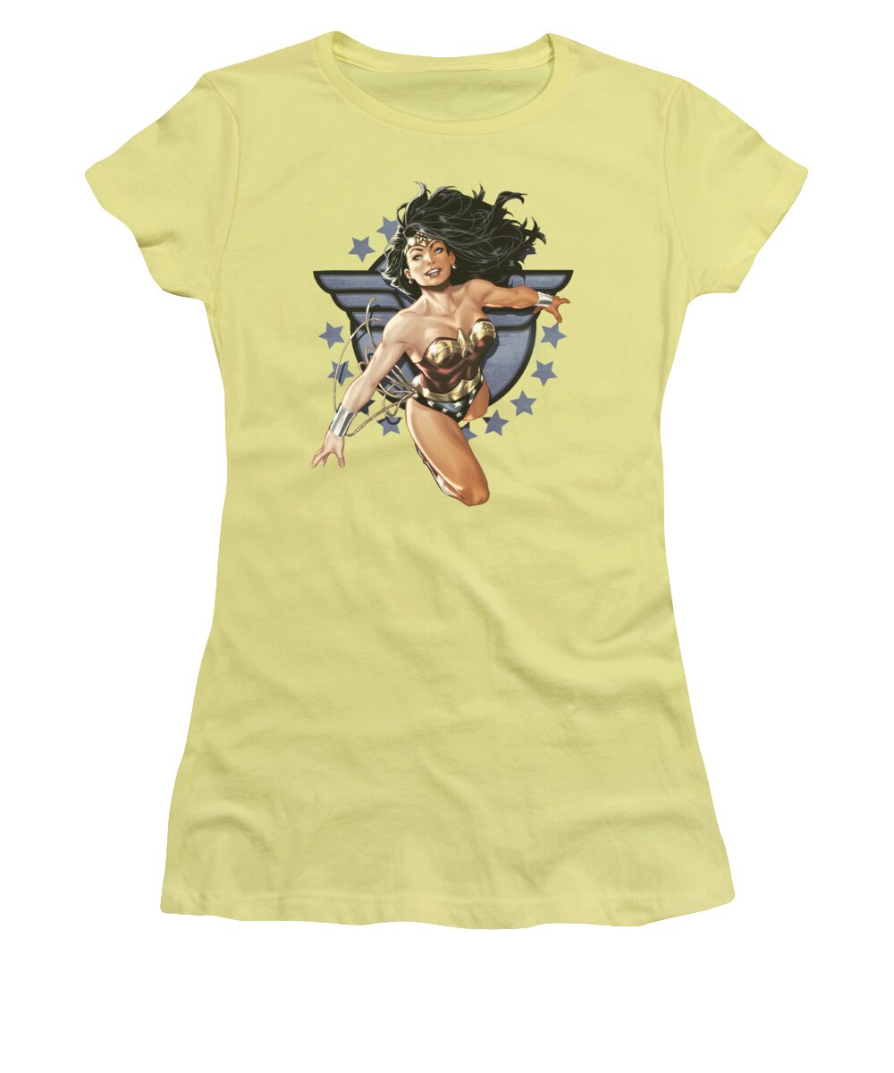 Justice League Of America Women's T-Shirt featuring the digital art Jla - Ww All Star by Brand A