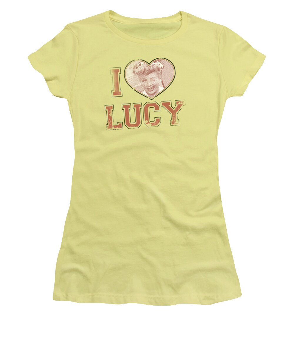 I Love Lucy Women's T-Shirt featuring the digital art Lucy - I Heart Lucy by Brand A