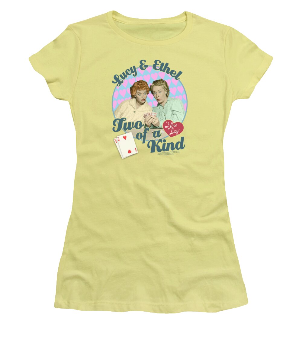I Love Lucy Women's T-Shirt featuring the digital art Lucy - Two Of A Kind by Brand A