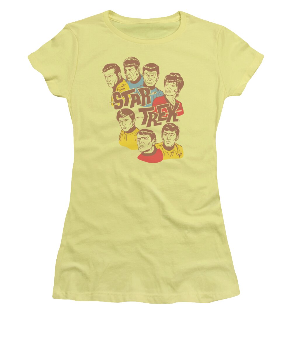 Star Trek Women's T-Shirt featuring the digital art Star Trek - Retro Illustrated Crew by Brand A