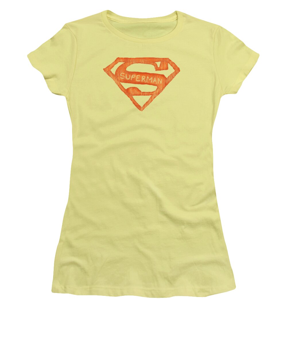 Superman Women's T-Shirt featuring the digital art Superman - Roughen Shield by Brand A