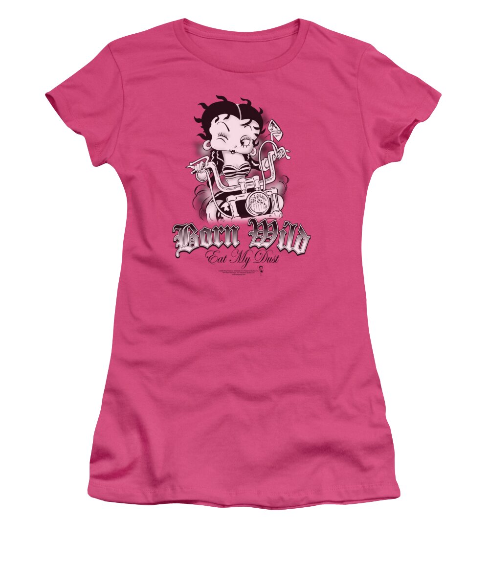Betty Boop Women's T-Shirt featuring the digital art Boop - Born Wild by Brand A