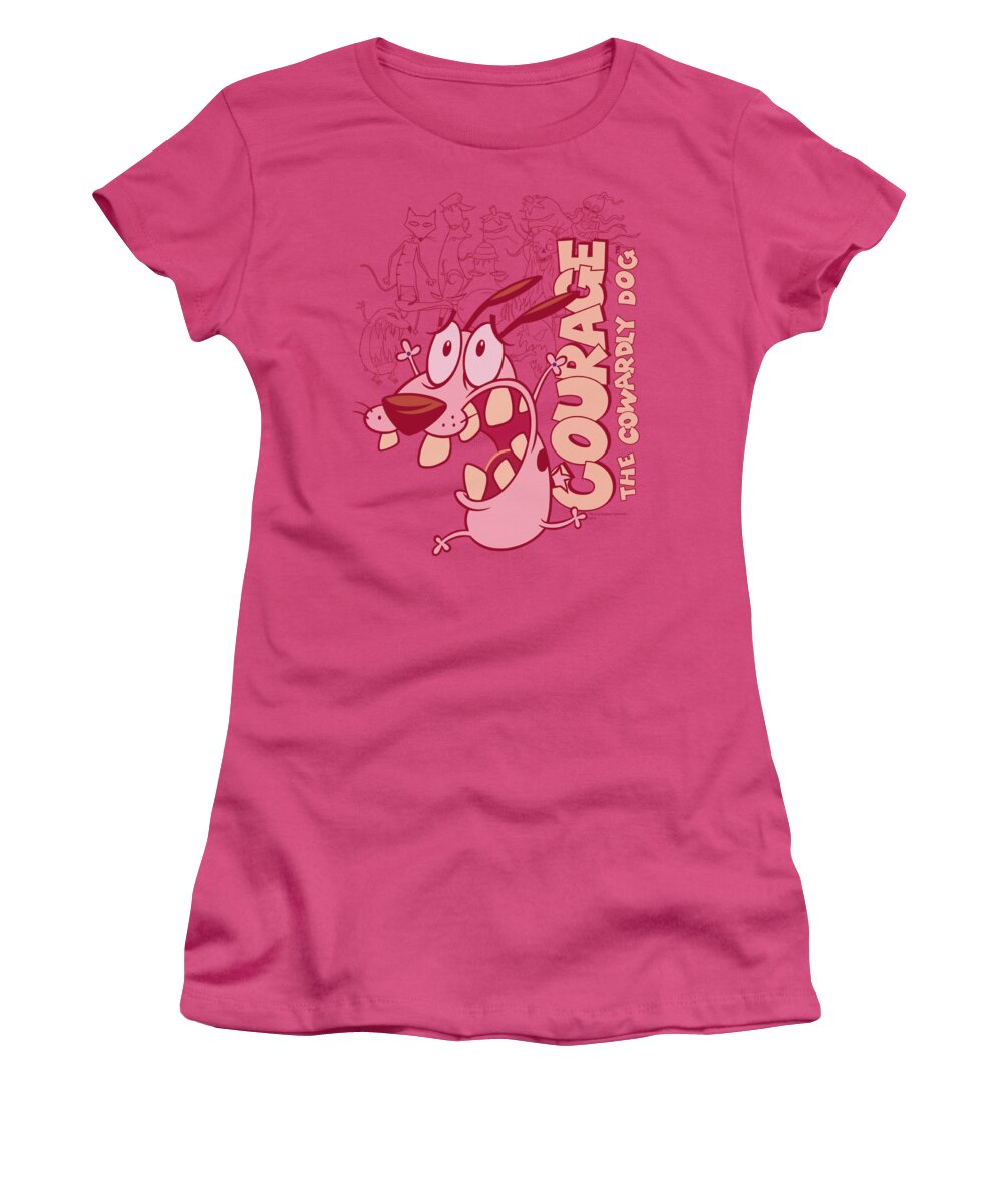 Courage The Cowardly Dog Women's T-Shirt featuring the digital art Courage The Cowardly Dog - Running Scared by Brand A