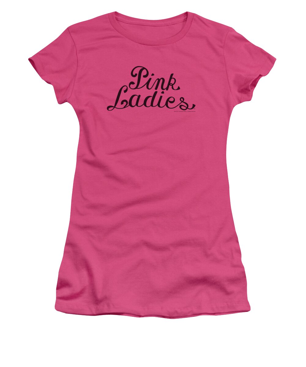 Grease Women's T-Shirt featuring the digital art Grease - Pink Ladies Logo by Brand A