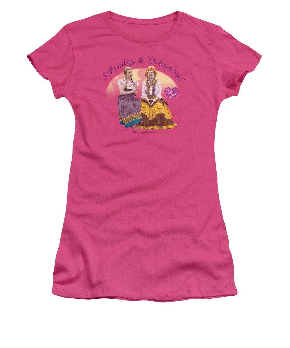 I Love Lucy Women's T-Shirt featuring the digital art Lucy - Scheming And Dreaming by Brand A