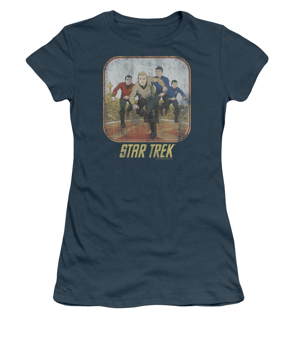 Star Trek Women's T-Shirt featuring the digital art St Original - Running Cartoon Crew by Brand A