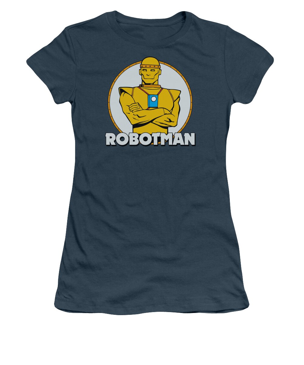 Dc Comics Women's T-Shirt featuring the digital art Dc - Robotman by Brand A